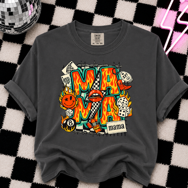 WESTERN MAMA FLAMES DTF TRANSFER- ADULT 11"
