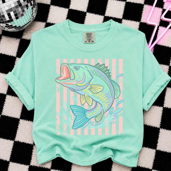 Pastel Bass Comfort Colors Tee – Oversized Graphic Shirt