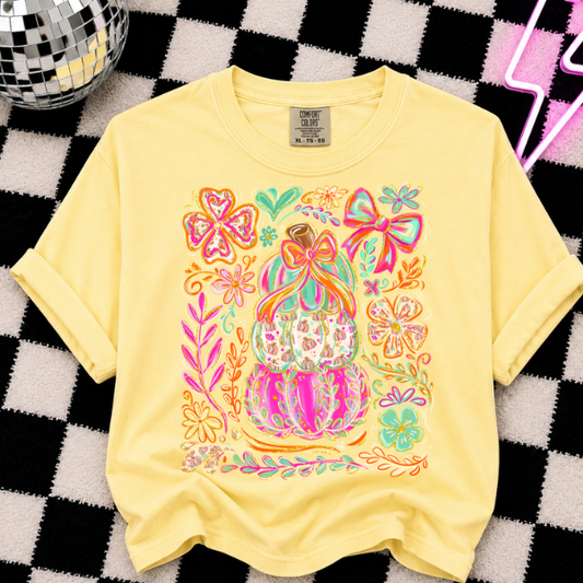 BRIGHT PUMPKIN STACK/ FALL DTF TRANSFER 12"-ADULT