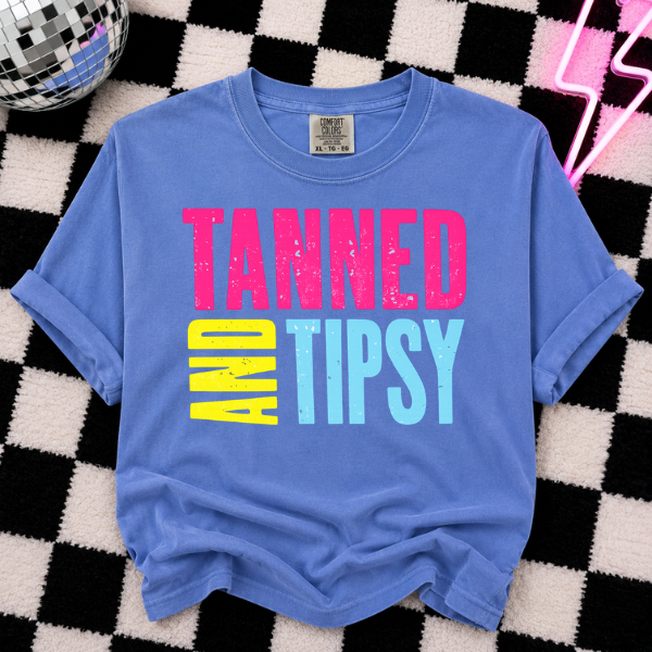 TANNED AND TIPSY DTF TRANSFER 11"- ADULT