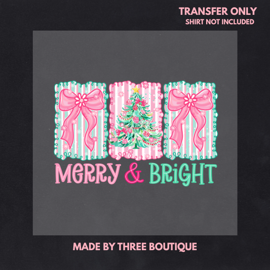 FLORAL PREPPY CHRISTMAS DTF TRANSFER- ADULT 11"