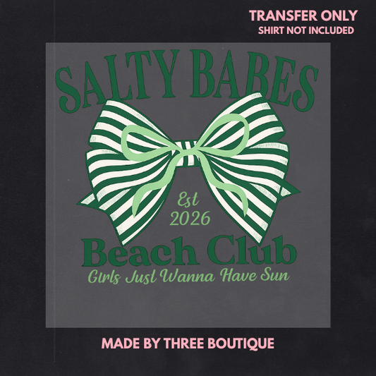 SALTY BABES BEACH CLUB DTF TRANSFERS 11"- ADULT