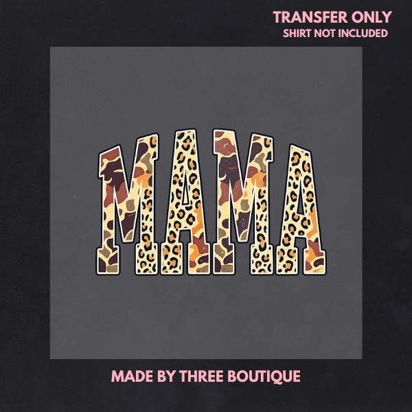 CHEETAH CAMO MAMA DTF TRANSFER 11"- ADULT